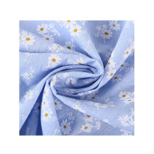 wholesale 100cotton material fabric printing custom daisy pattern skirt dress designer fabric